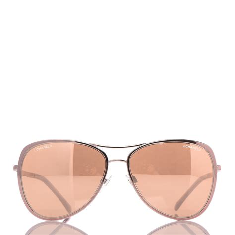 chanel pink gold pilot|CHANEL 18K Pilot Summer Sunglasses 4223 Pink Gold.